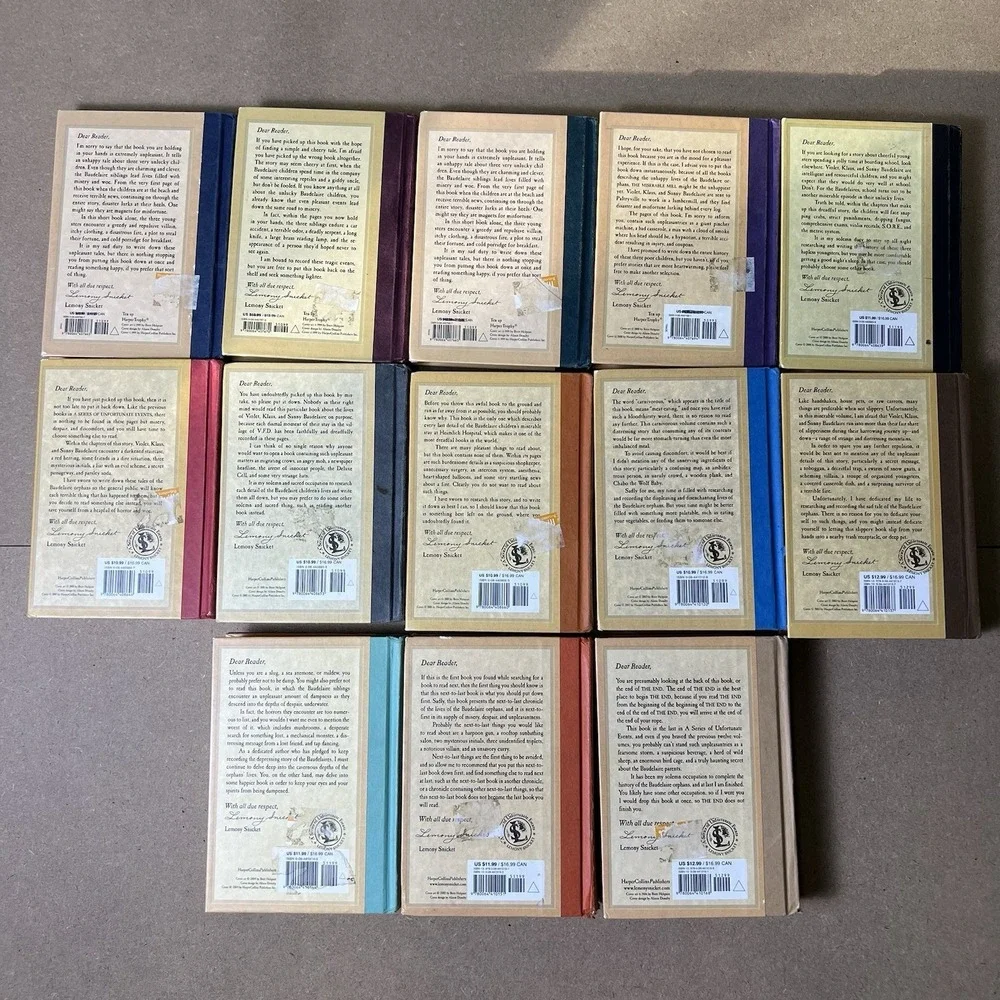Lemony Snicket Series of Unfortunate Events Complete 13 Book Set 1st Ed HC